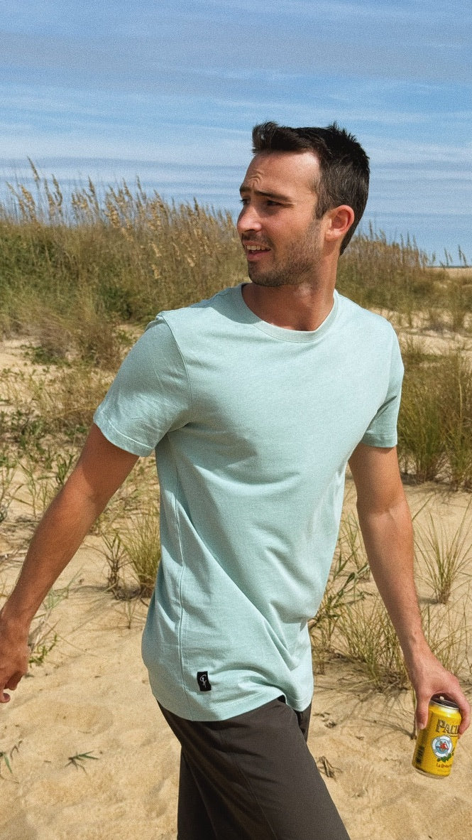 The Signature Tee – Modal Cotton Blend, Aqua Foam