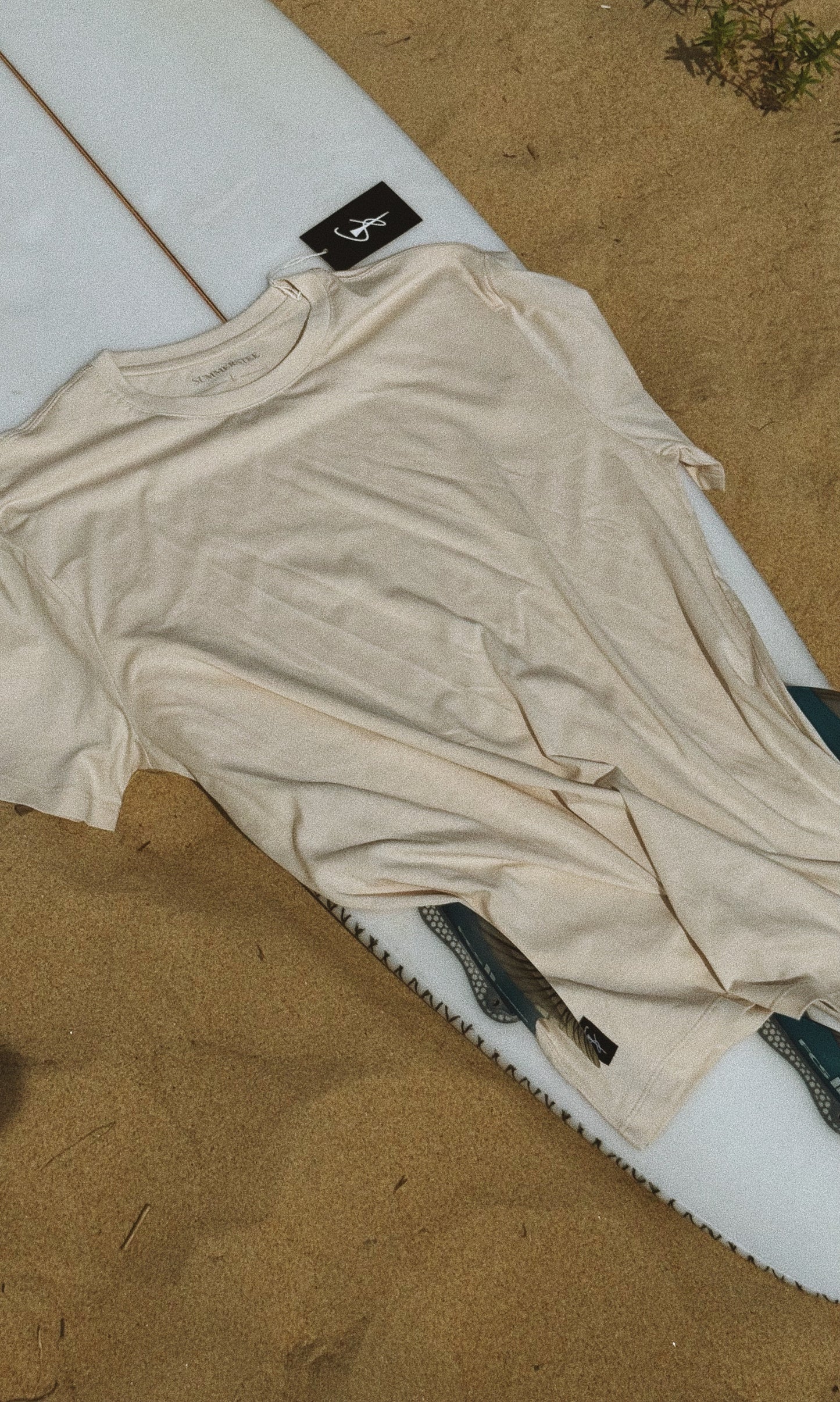 The Signature Tee – Modal Cotton Blend, Bleached Sand