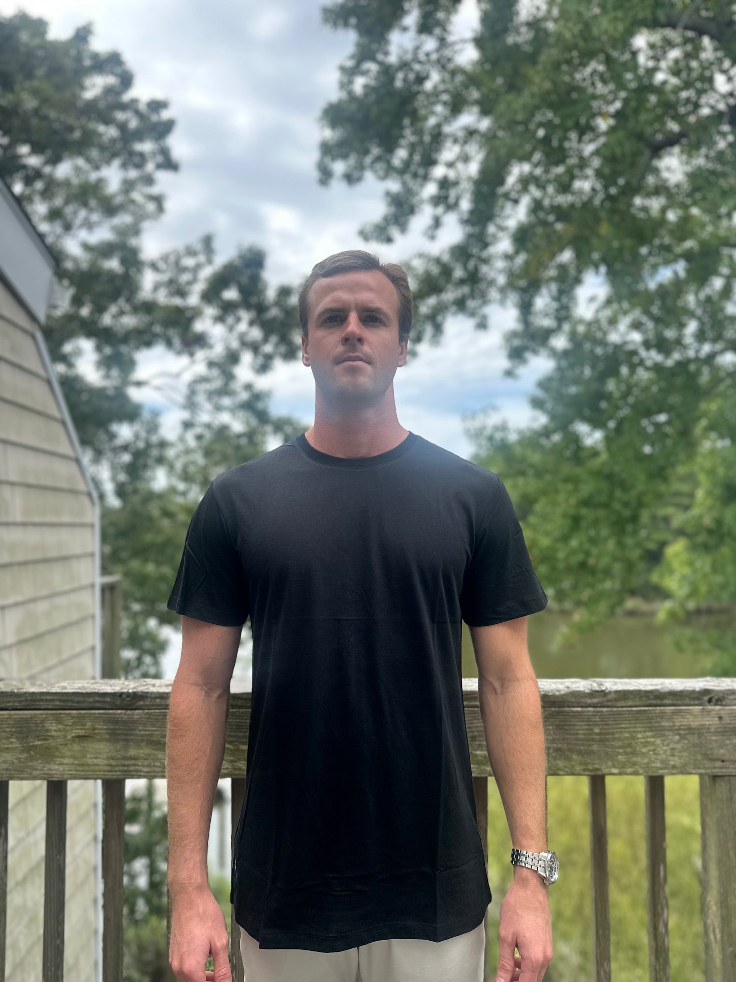 The Signature Tee – Modal Cotton Blend, Jet Black