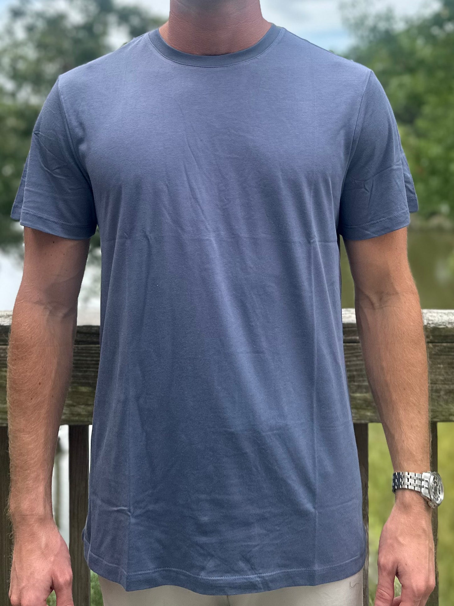 The Signature Tee – Modal Cotton Blend, Moonlight Blue