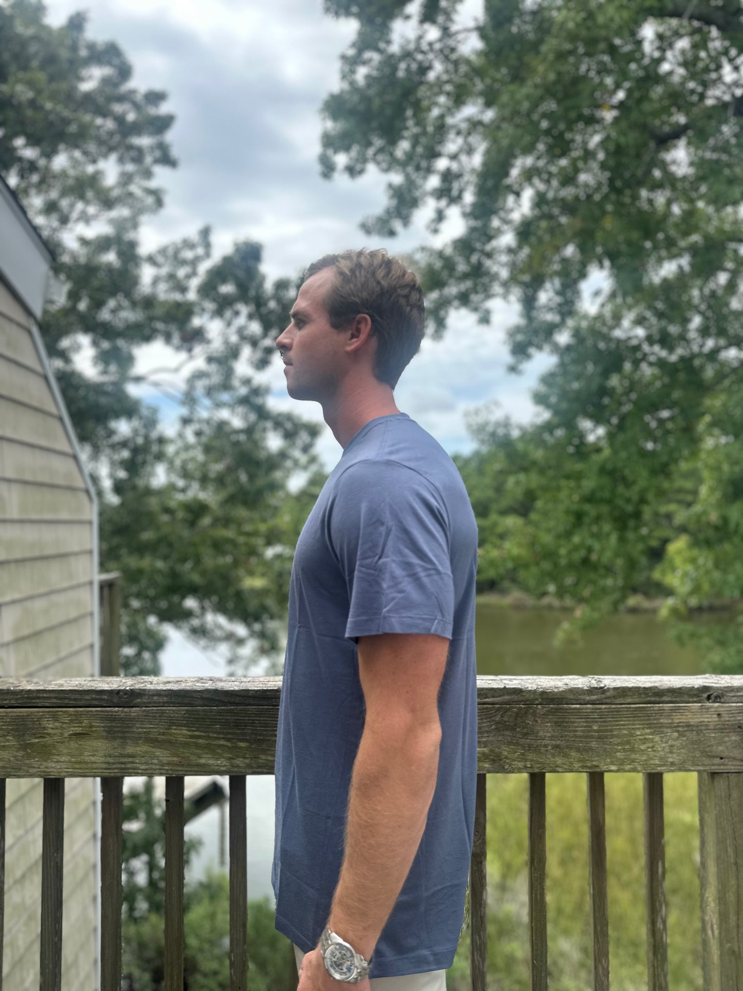 The Signature Tee – Modal Cotton Blend, Moonlight Blue