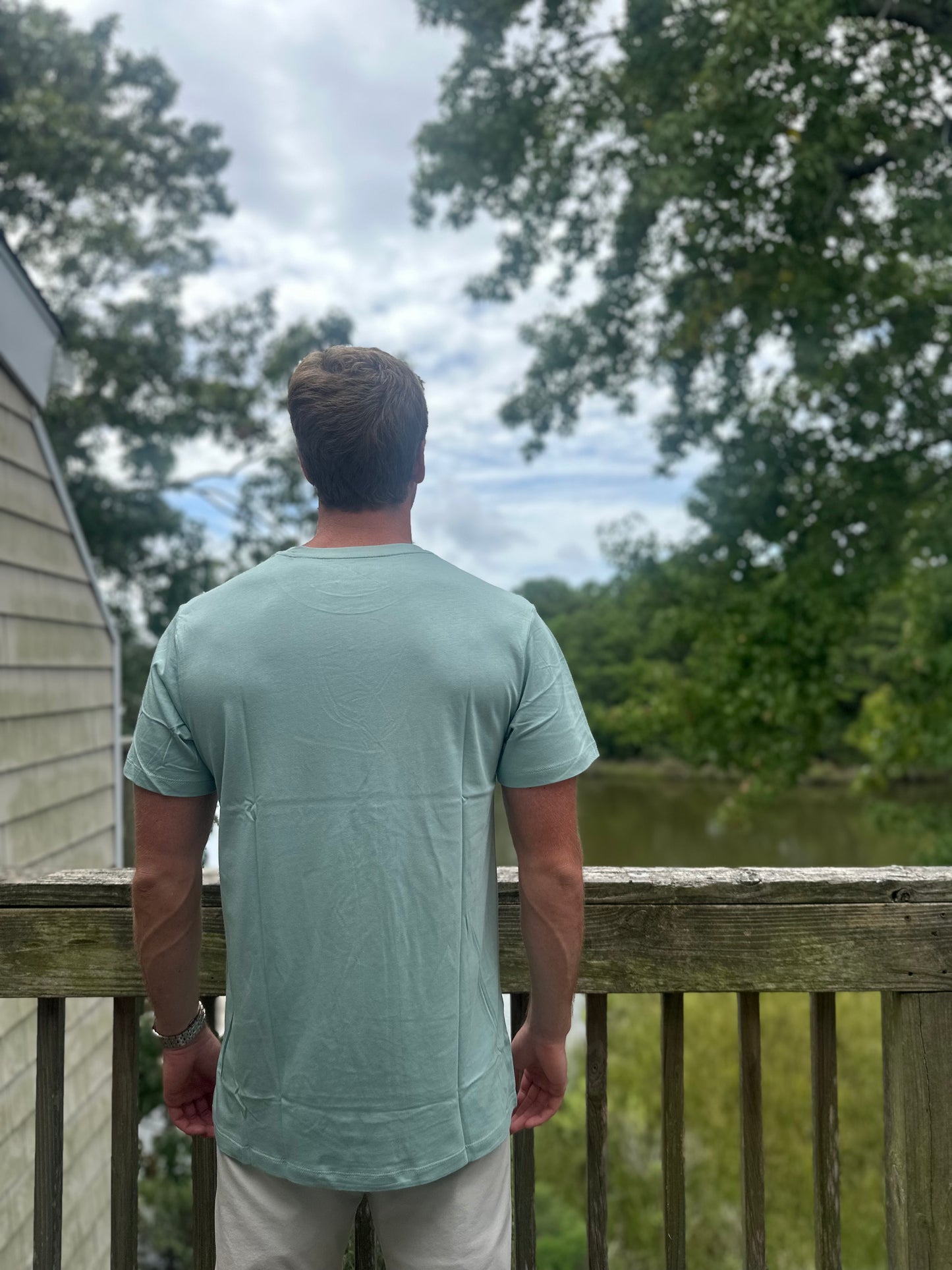 The Signature Tee – Modal Cotton Blend, Aqua Foam