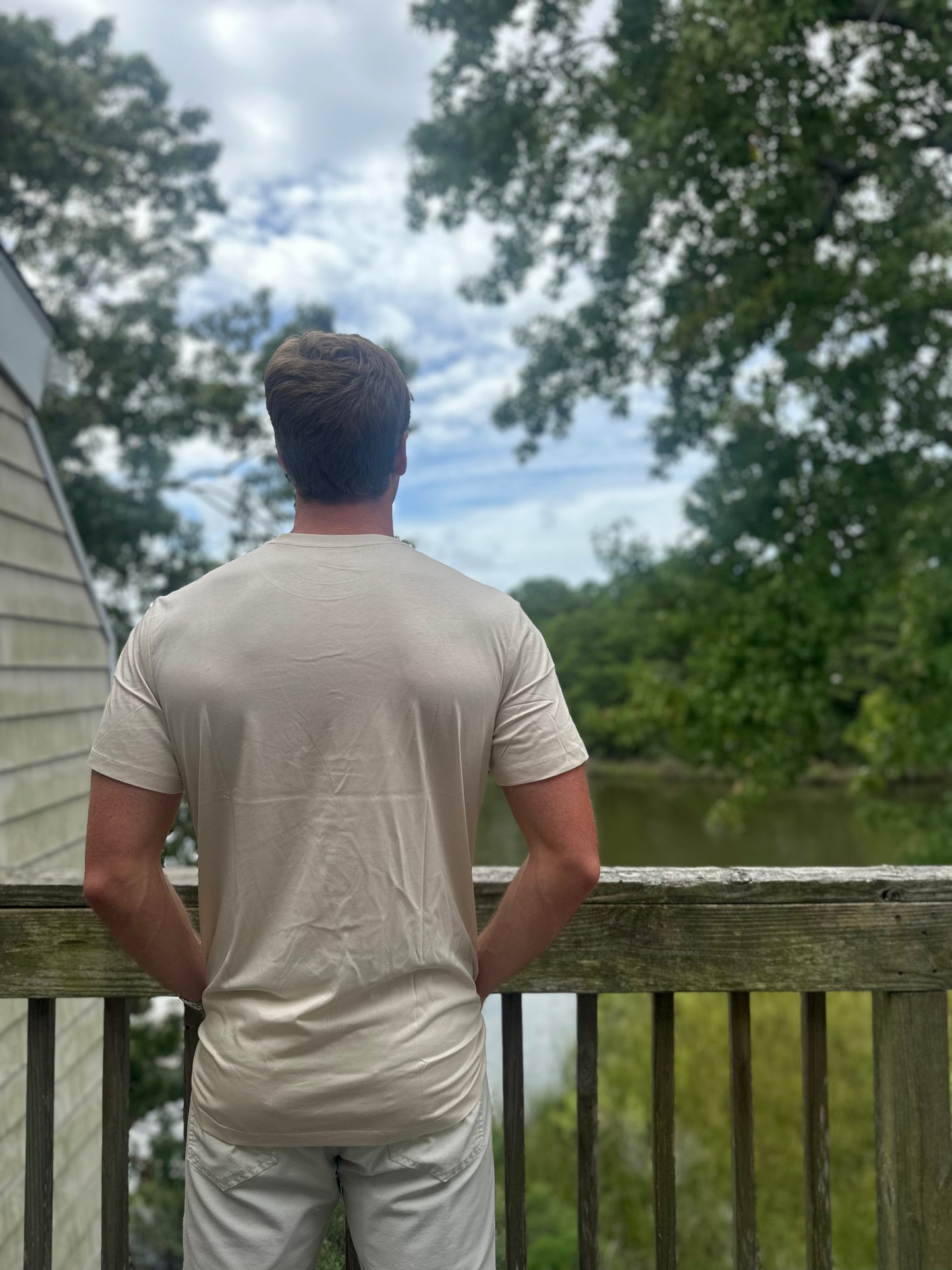 The Signature Tee – Modal Cotton Blend, Bleached Sand